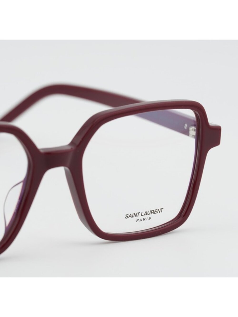 Saint Laurent SL M139 006 Square Eyeglasses Dark Red 54mm Frame - Picture 9 of 12